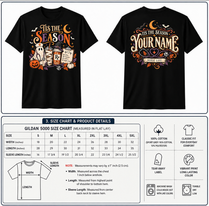 Custom Nurse Halloween Shirt Ghost Pumpkin Tis the Season Shirt