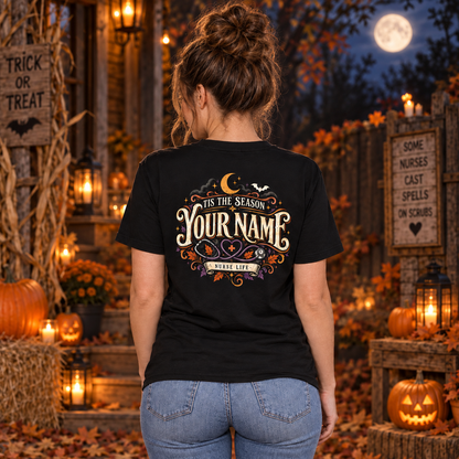 Custom Nurse Halloween Shirt Ghost Pumpkin Tis the Season Shirt