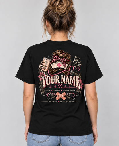 Nurse Skeleton No Pulse Graphic T-Shirt for Women Personalized Medical Shirt