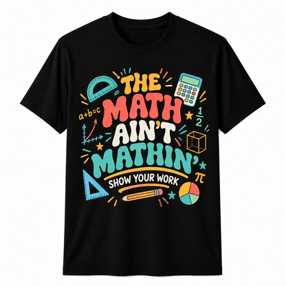 Personalized Custom The Math Ain't Mathin' Funny Math Teacher Unisex T-Shirt