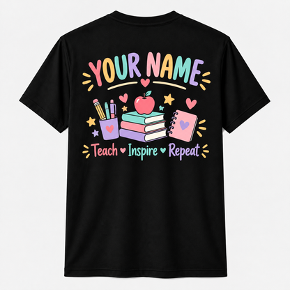 Personalized Custom Professionally Developed Cute Teacher Unisex T-Shirt