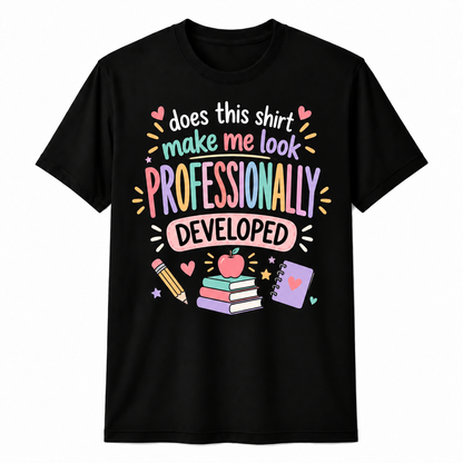 Personalized Custom Professionally Developed Cute Teacher Unisex T-Shirt