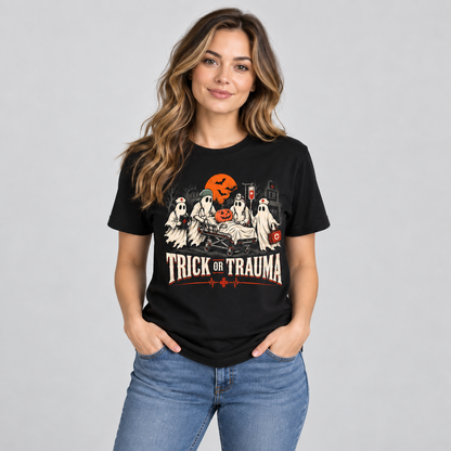 Custom Nurse Ghost Trick or Trauma Halloween Shirt Personalized Nurse Gift