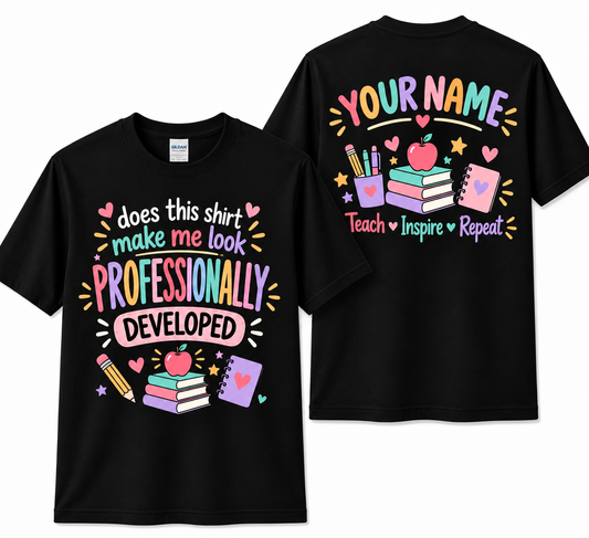 Personalized Custom Professionally Developed Cute Teacher Unisex T-Shirt