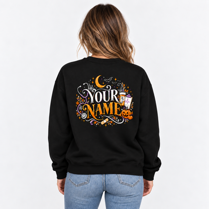 Cute Halloween Nurse Sweatshirt Personalized Medical Staff Costume Gift