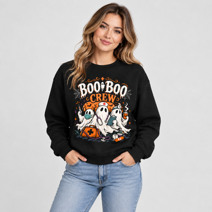 Boo Boo Crew Nurse Halloween Custom Sweatshirt Ghost Spooky Gift