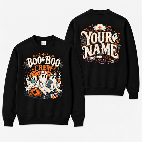 Boo Boo Crew Nurse Halloween Custom Sweatshirt Ghost Spooky Gift