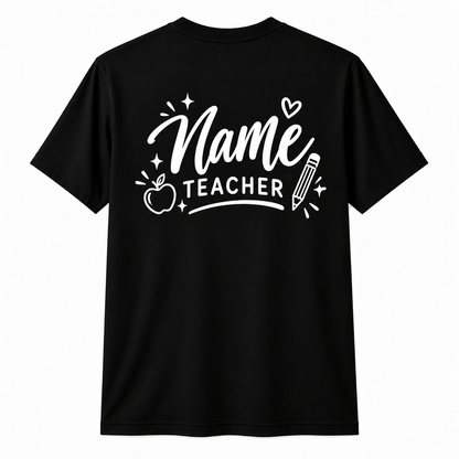 Personalized Custom Teacher Vibes Cute Back to School Unisex T-Shirt