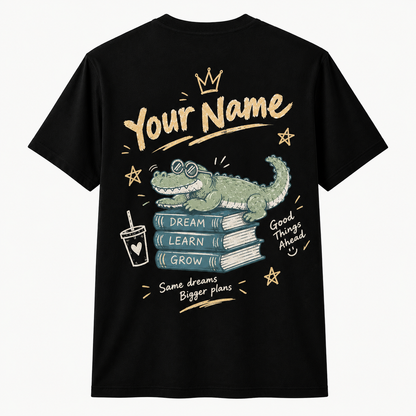 Custom EduGator Crocodile Teacher T-Shirt Inspire Support Personalized Gift