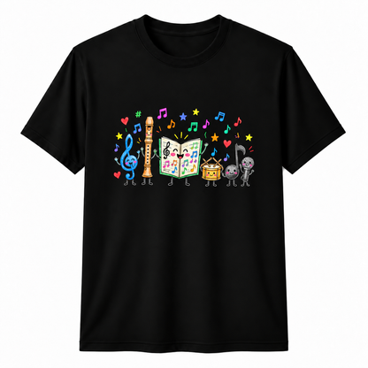 Custom Elementary Music Teacher T-Shirt Cute Instruments Personalized Gift