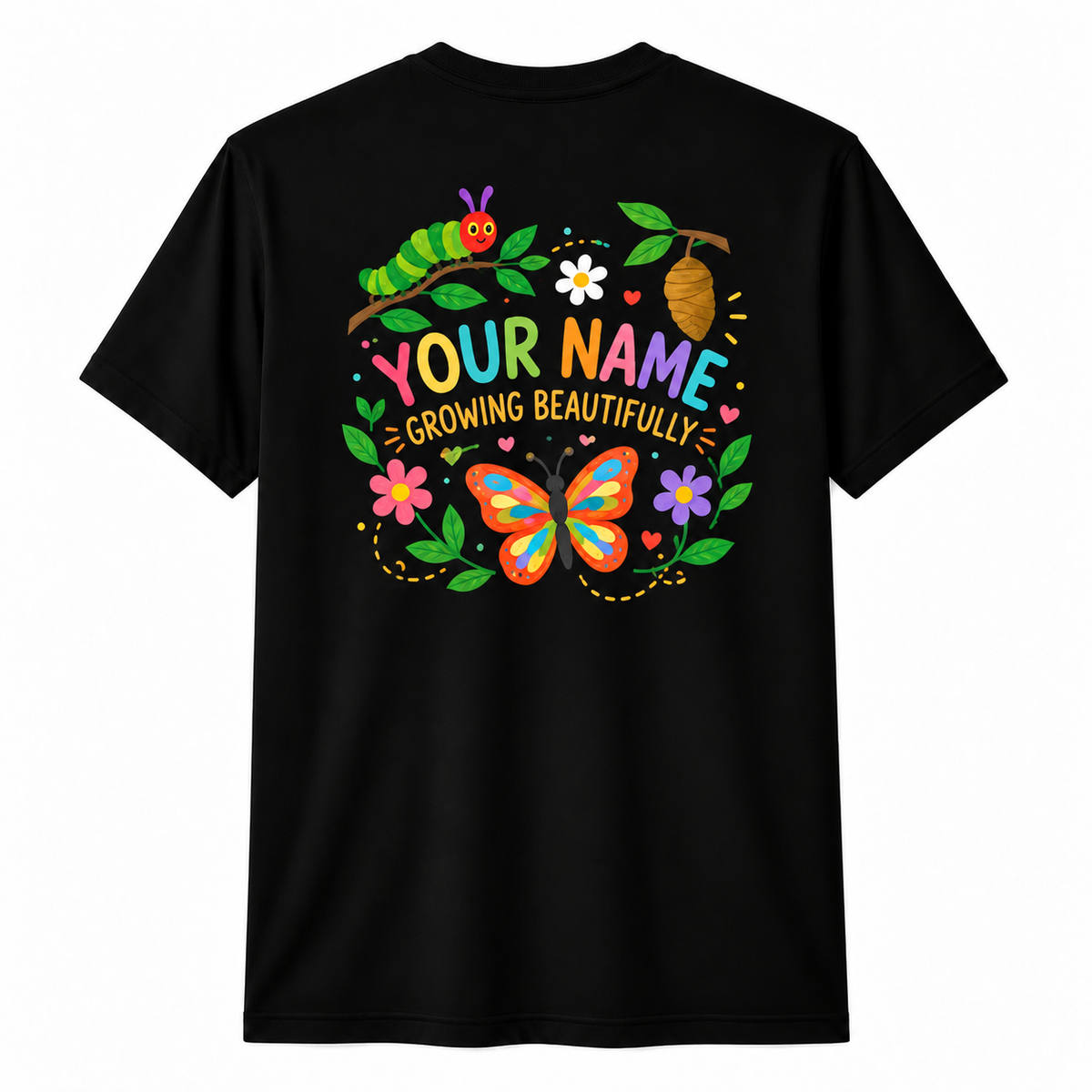 Personalized Teacher Shirt Progress Over Perfection Caterpillar Custom Name