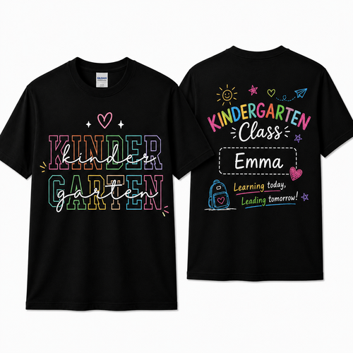 Personalized Kindergarten Class Teacher Shirt Custom Name Unisex T-Shirt