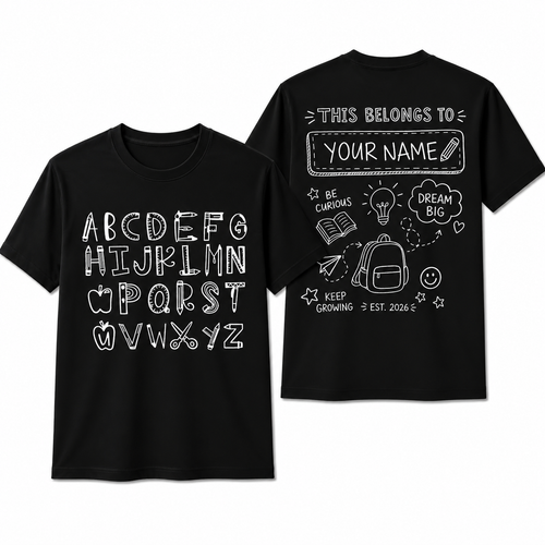 Personalized Alphabet Teacher Shirt Women Teaching Graphic Kindergarten Unisex T-Shirt