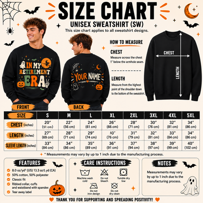 Personalized Teacher In My Retirement Era Sweatshirt Custom Customer Name Spooky
