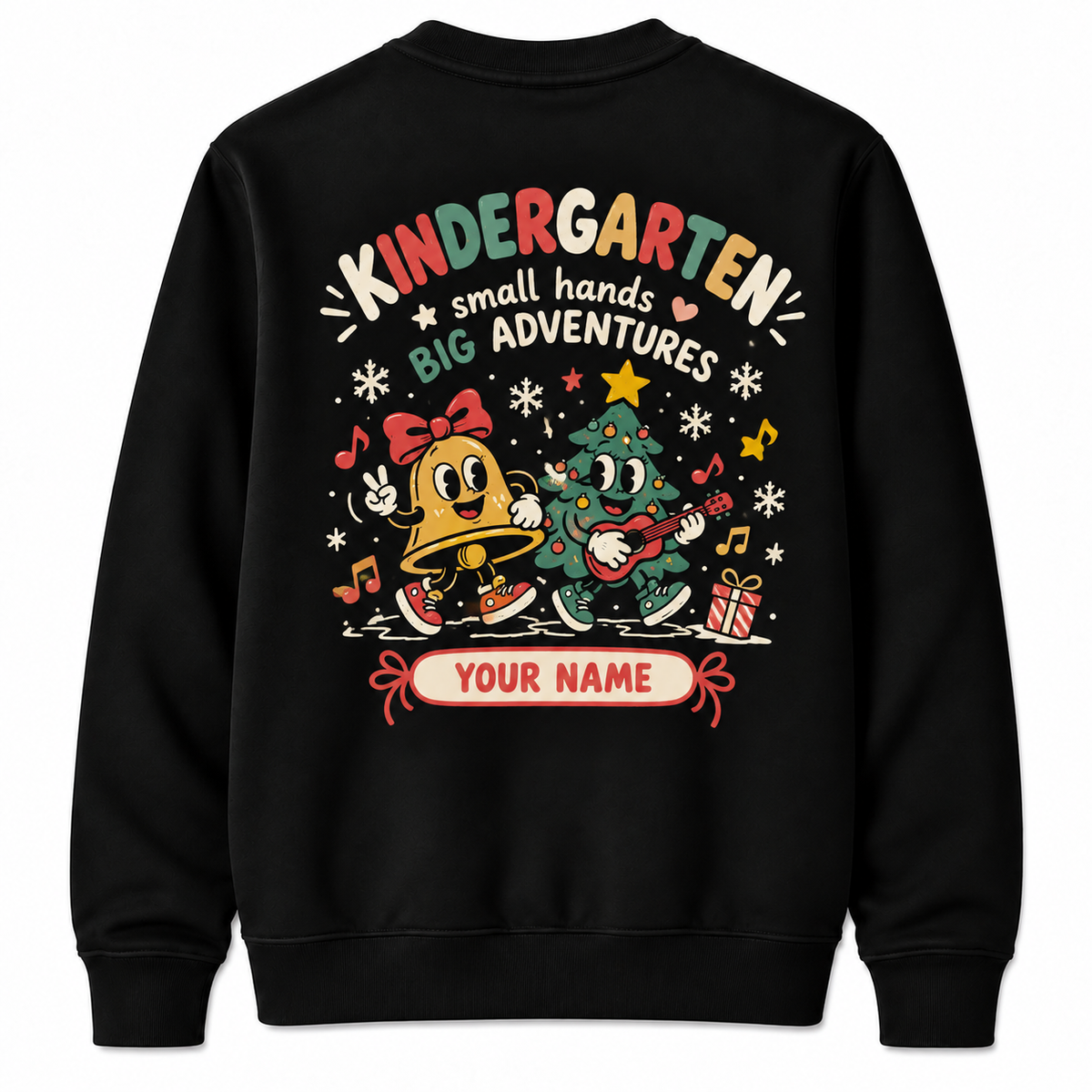 Personalized Custom Rockin Around Kindergarten Cute Christmas Teacher Sweatshirt