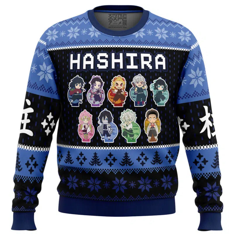 Chibi Hashira Demon Slayer Ugly Christmas Sweater