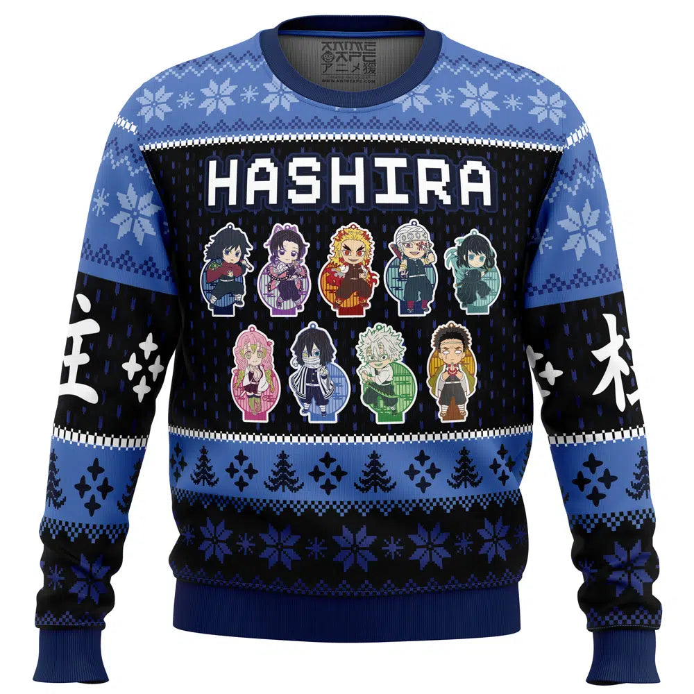 Chibi Hashira Demon Slayer Ugly Christmas Sweater