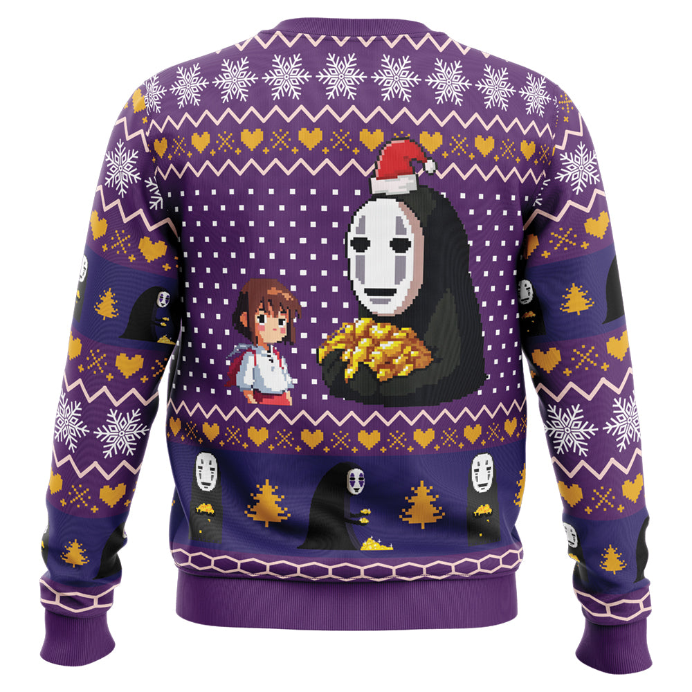 Chihiro and No Face Spirited Away Ugly Christmas Sweater