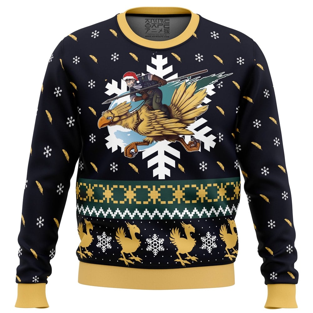 Chocobo Cid Christmas Final Fantasy 7 Ugly Christmas Sweater