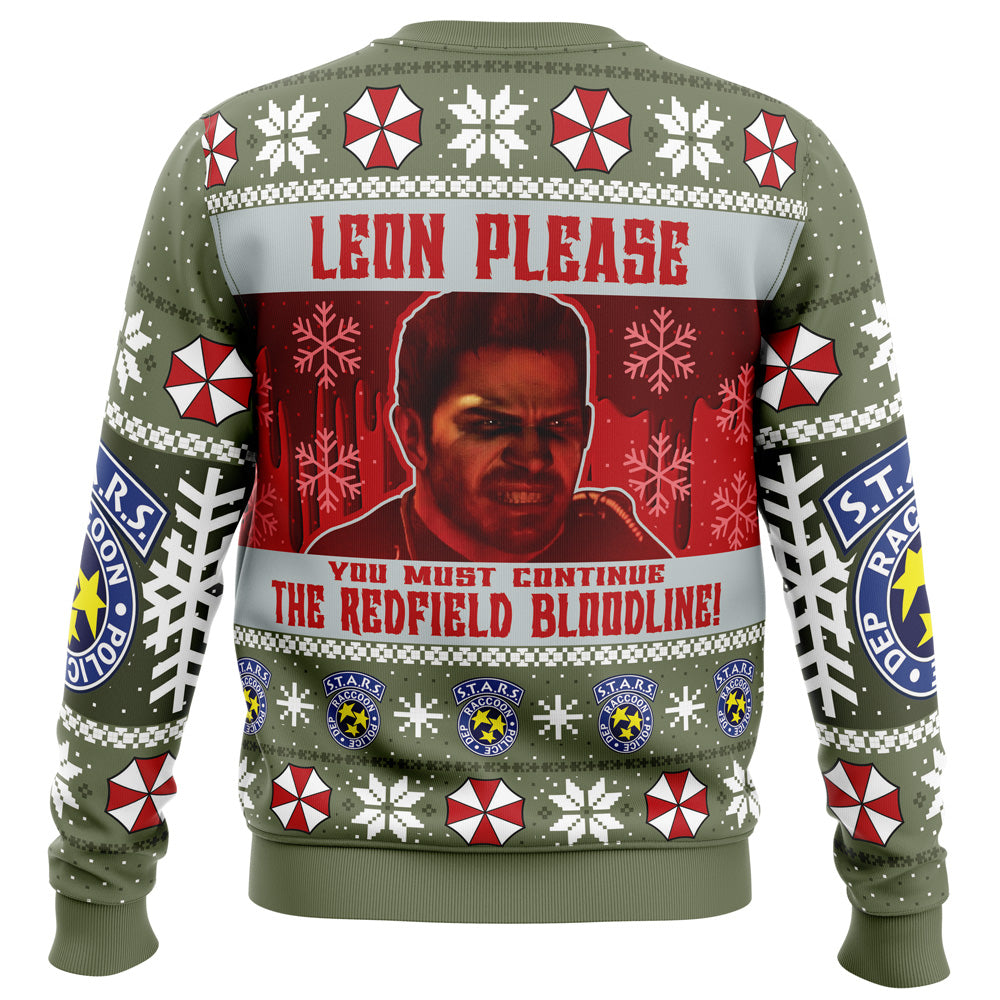 Chrismas Chris Redfield Bloodline Resident Evil Ugly Christmas Sweater