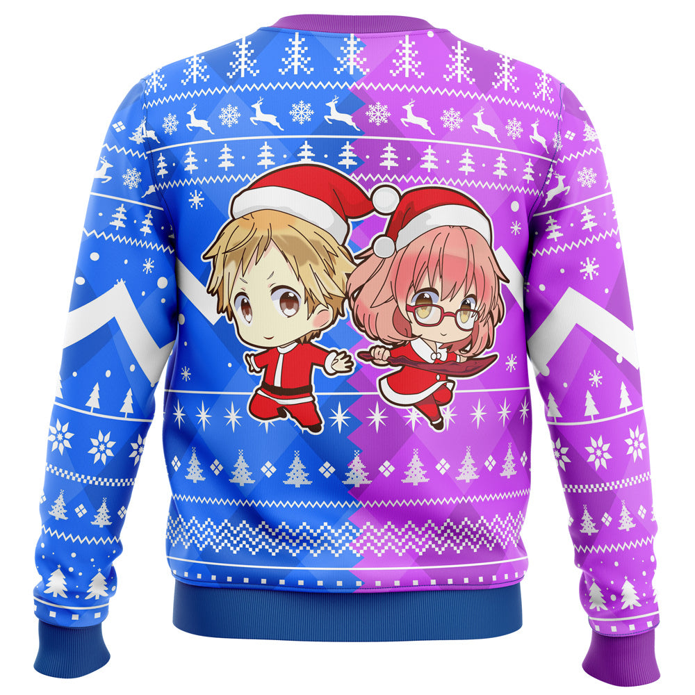 Christmas Akihito And Mirai Beyond the Boundary Ugly Christmas Sweater