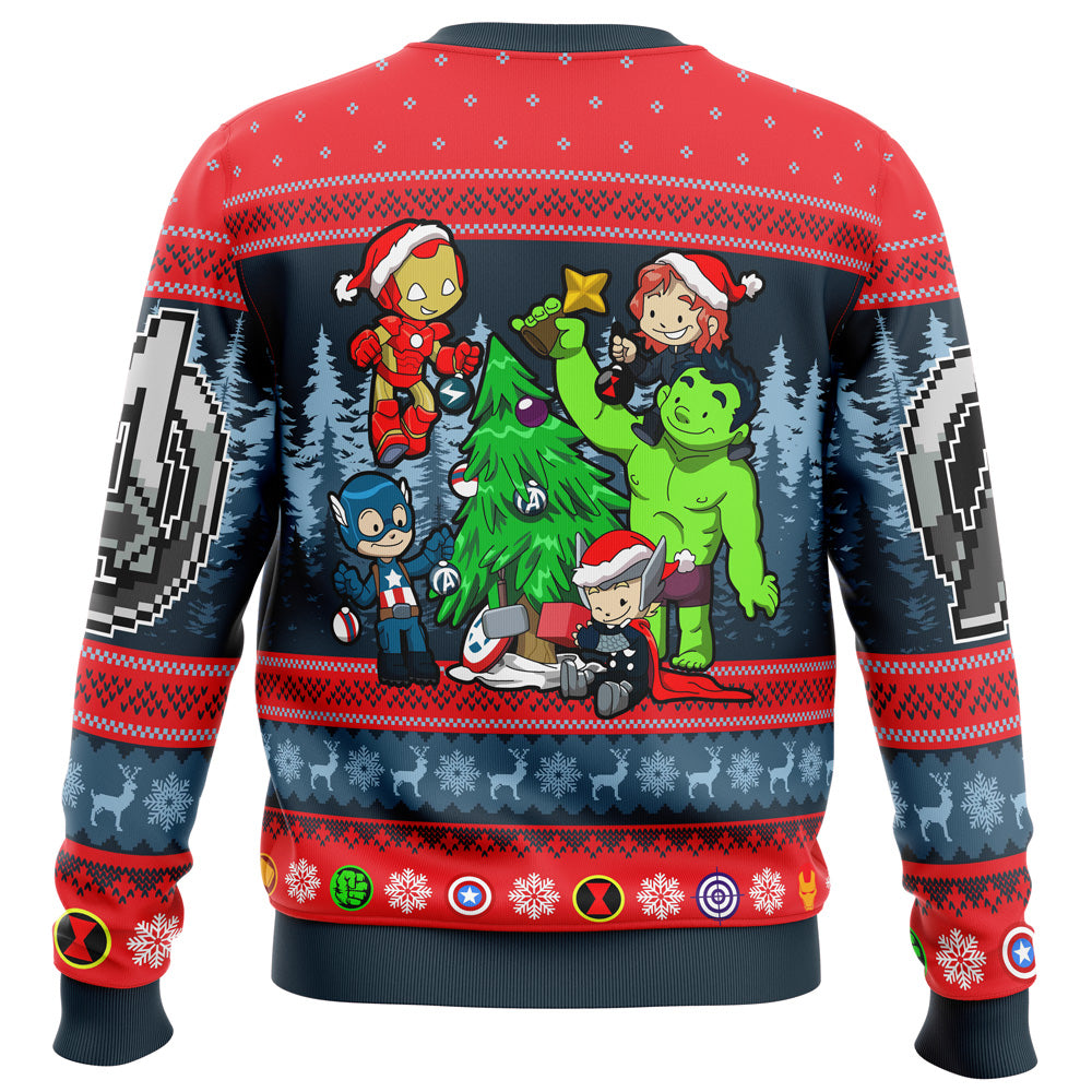 Christmas Avengers Chibi Marvel Comics Ugly Christmas Sweater