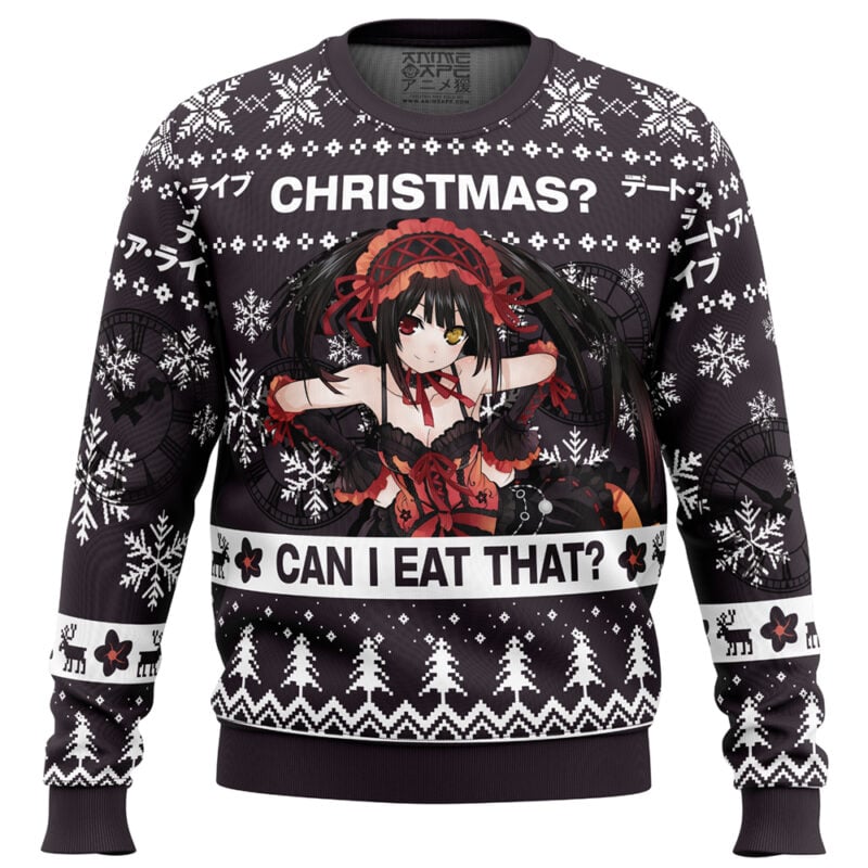 Christmas Can I Eat That Date A Live Ugly Christmas Sweater