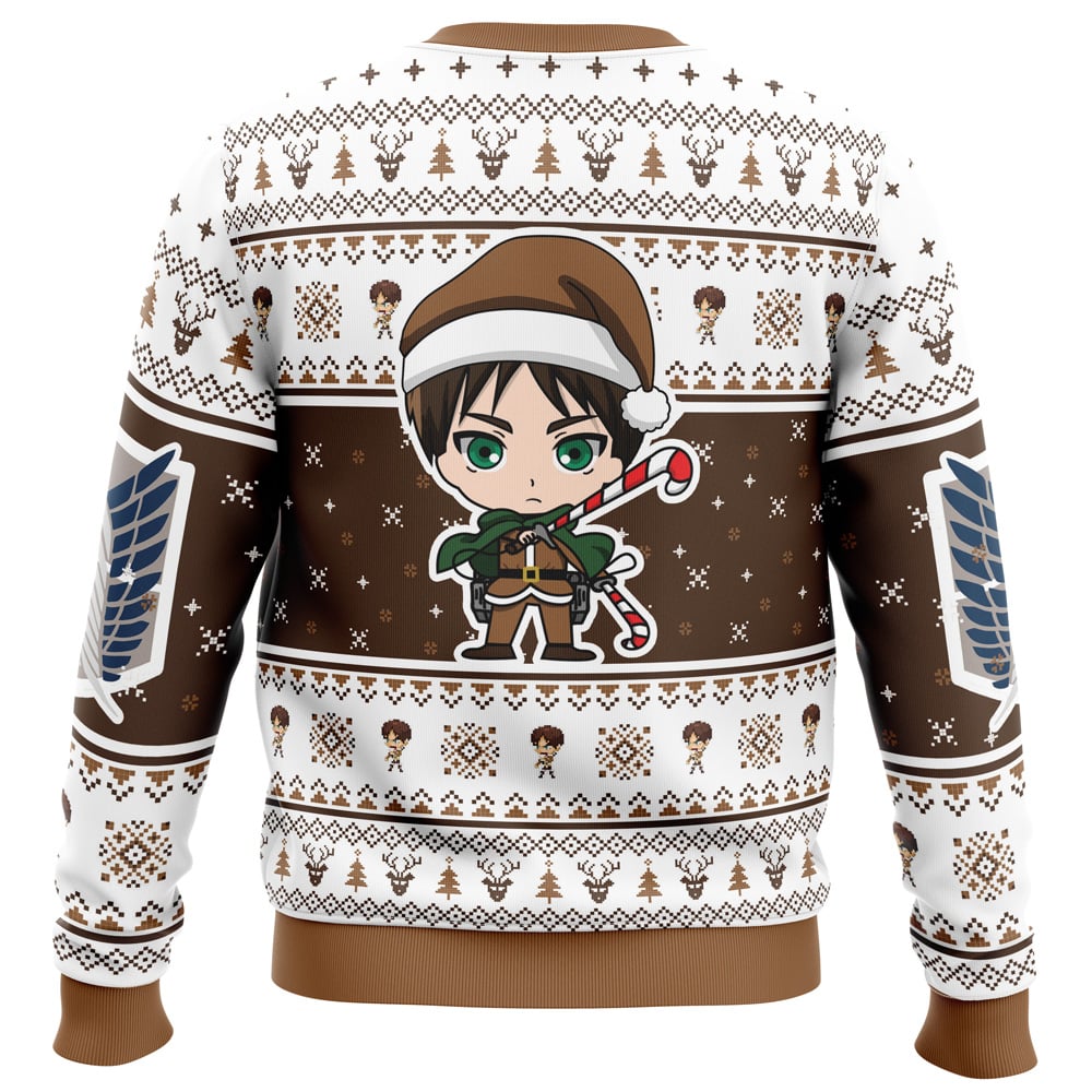 Christmas Chibi Eren Attack on Titan Ugly Christmas Sweater