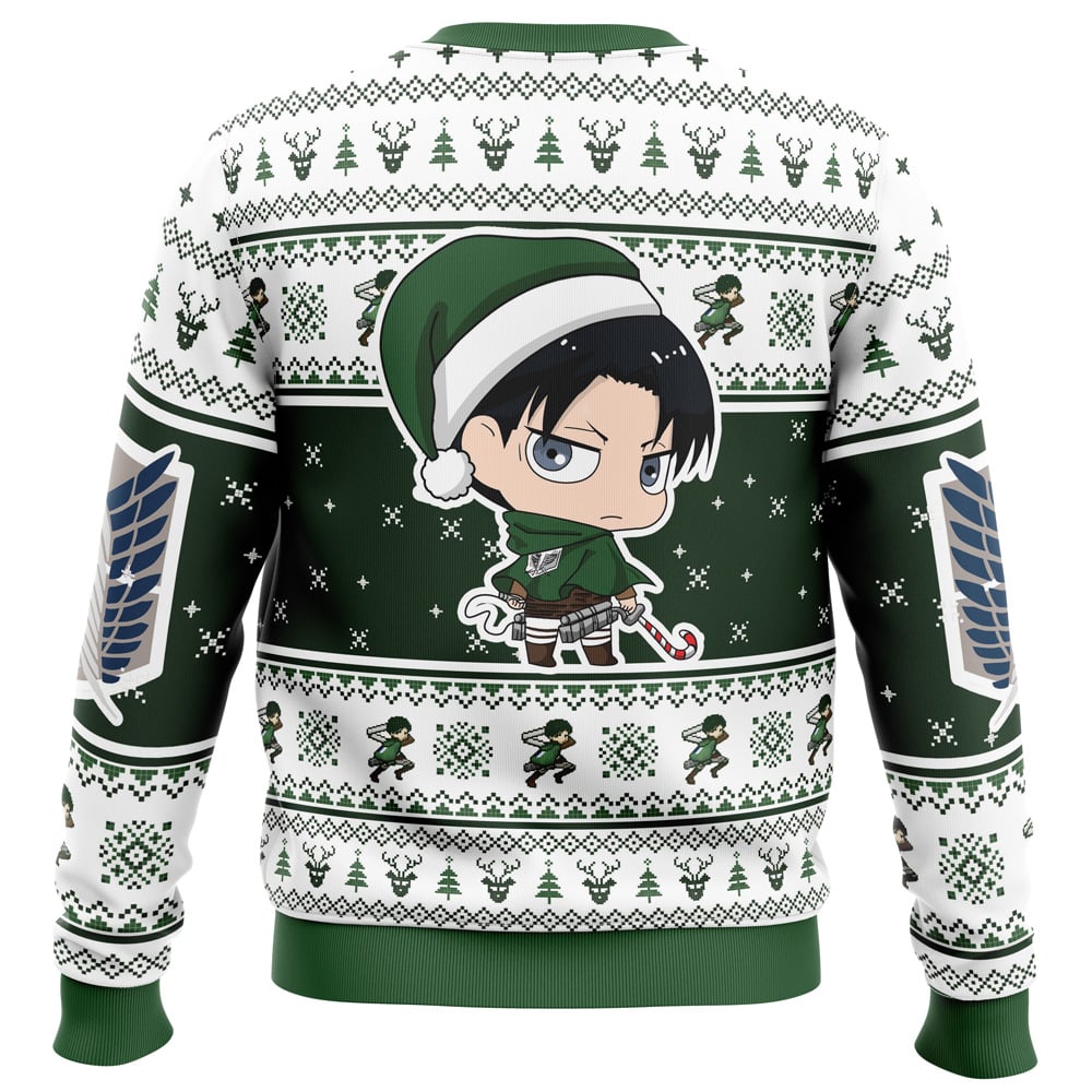 Christmas Chibi Levi Attack on Titan Ugly Christmas Sweater