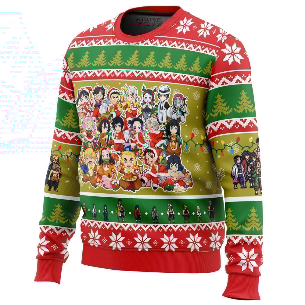 Christmas Demon Slayer Squad Demon Slayer Ugly Christmas Sweater