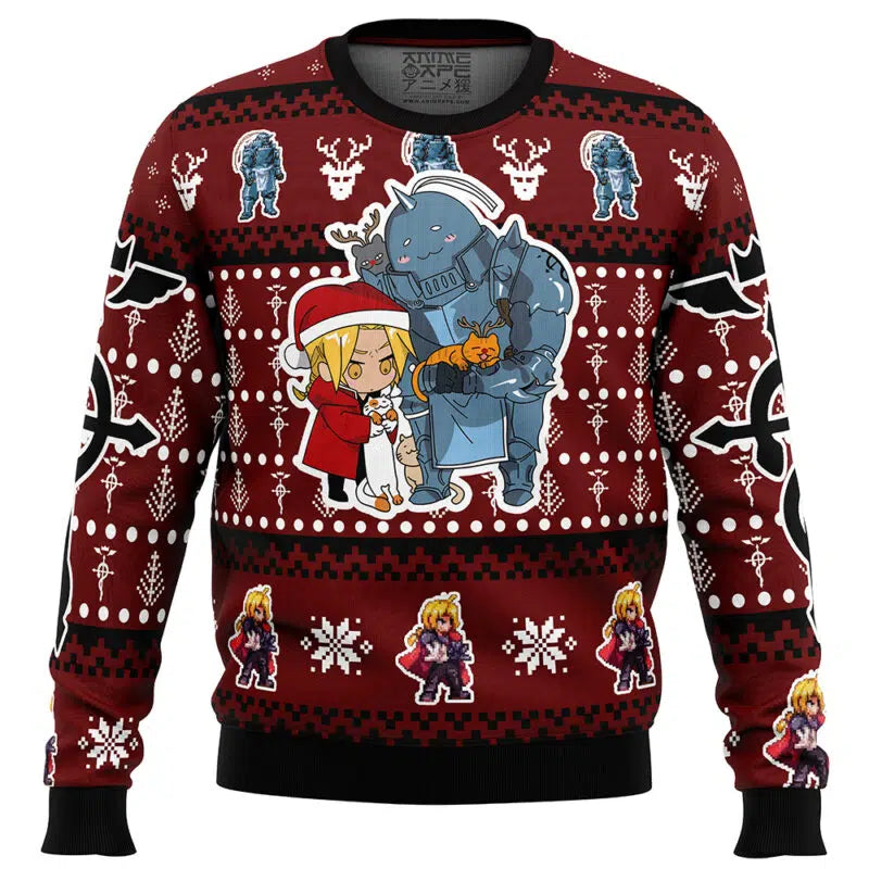 Christmas Edward and Alphonse Fullmetal Alchemist Ugly Christmas Sweater