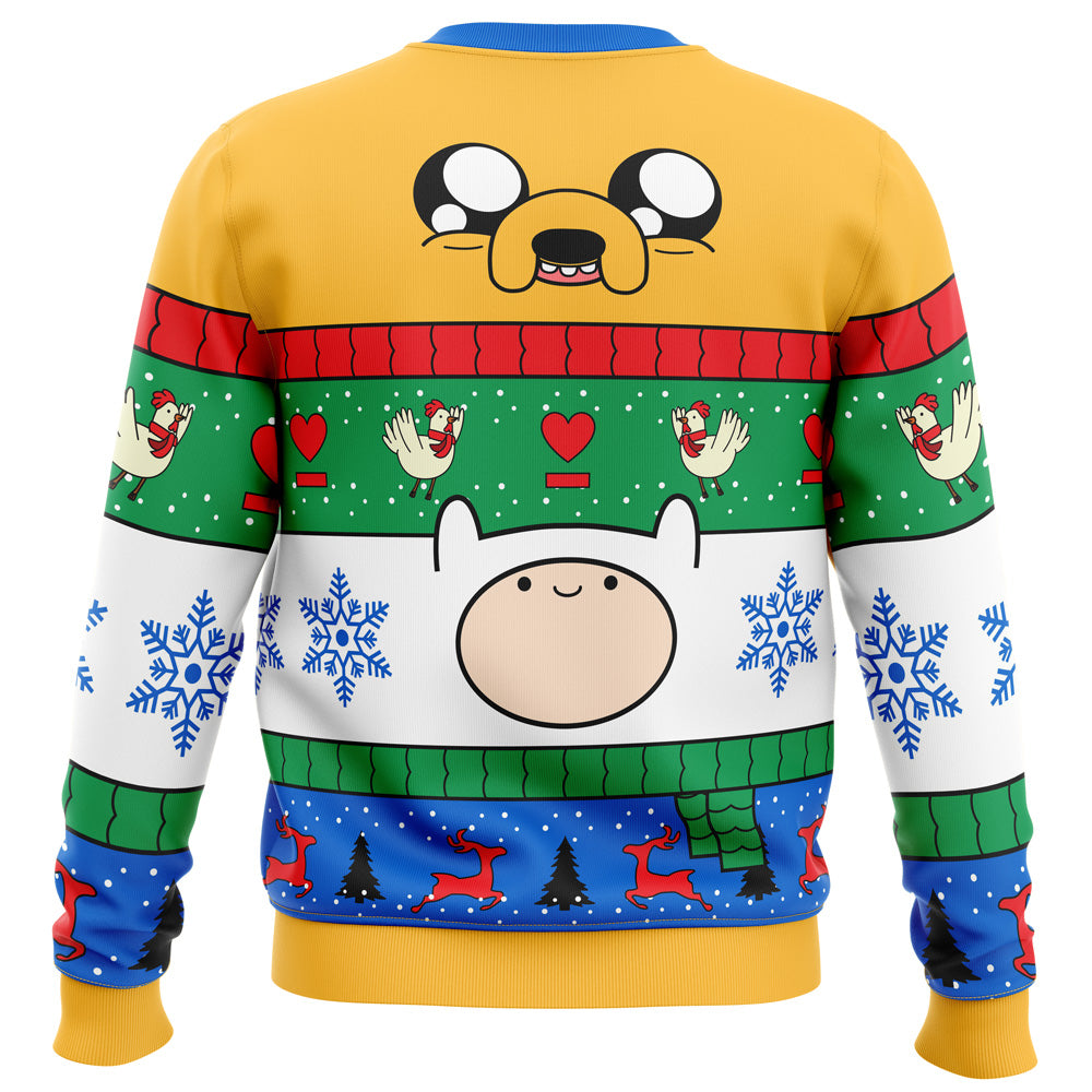 Christmas Finn and Jake Adventure Time Ugly Christmas Sweater
