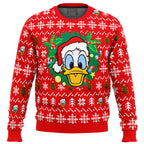 Donald Duck Christmas Head Ugly Christmas Sweater
