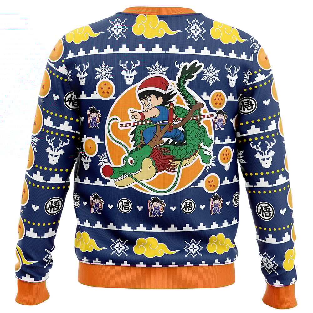 Christmas Kid Goku and Shenron Dragon Ball Z Ugly Christmas Sweater