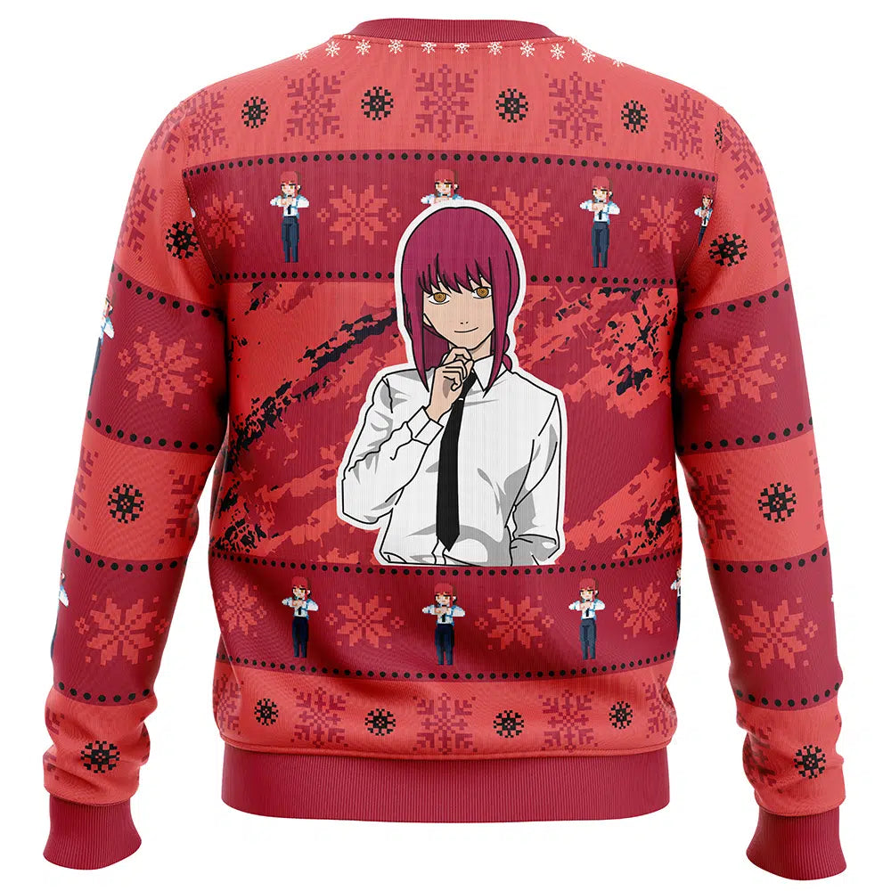 Christmas Makima Chainsaw Man Ugly Christmas Sweater