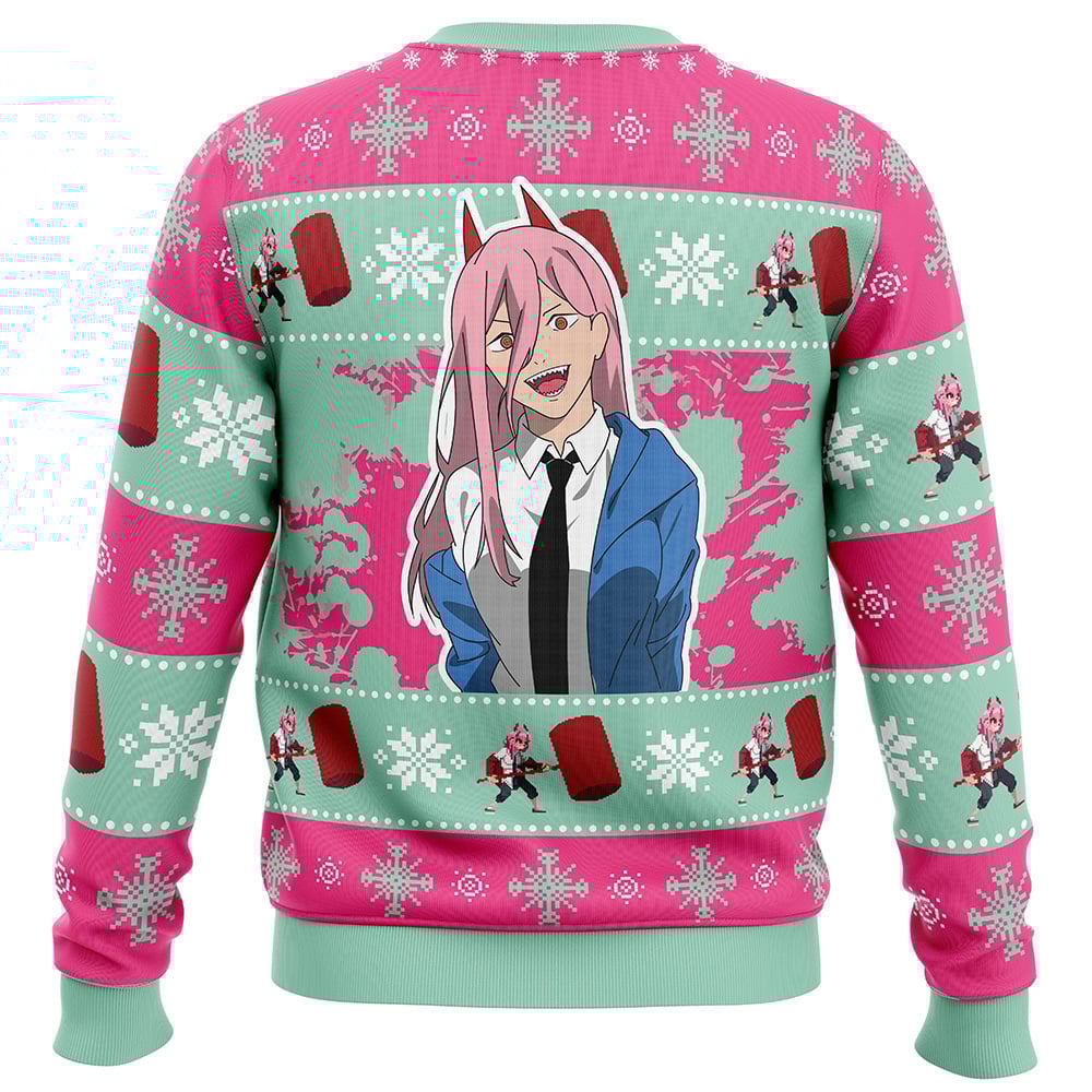 Christmas Power Chainsaw Man Ugly Christmas Sweater