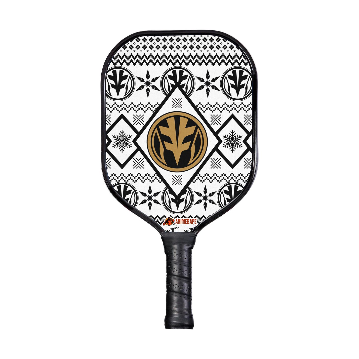 Custom Christmas White Ranger Power Rangers Pickleball Paddle