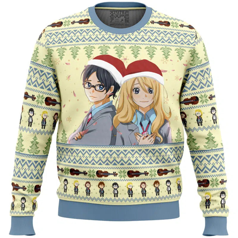 Christmas Your Lie in April Ugly Christmas Sweater