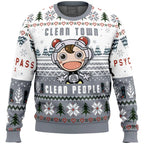 Clean Town Clean People Psycho-Pass Ugly Christmas Sweater