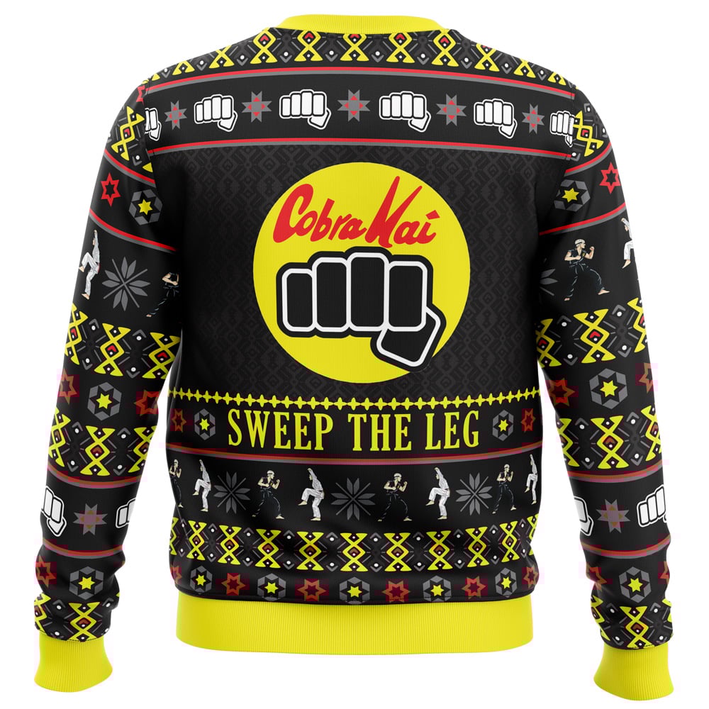 Cobra Kai Sweep The Leg Karate Kid Ugly Christmas Sweater