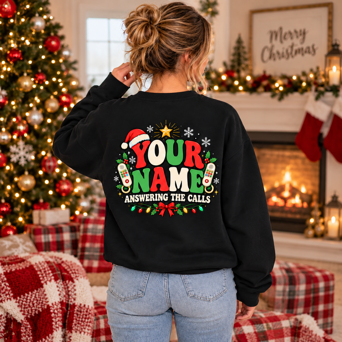 Christmas Call Center Sweatshirt Deck the Halls and Answer the Calls Gift