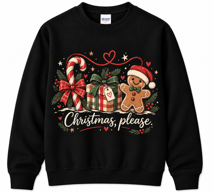 Personalized Custom Christmas Please Cute Gingerbread Man Teacher Holiday Sweatshirt