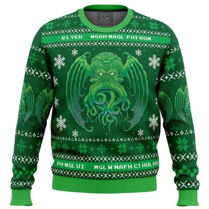 Cthulhu Cultist Christmas Ugly Christmas Sweater