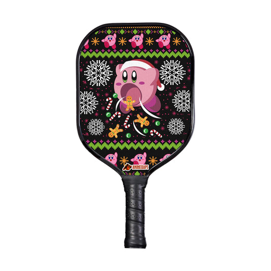 Custom Cute Pink Hungry Kirby Dream Land Pickleball Paddle