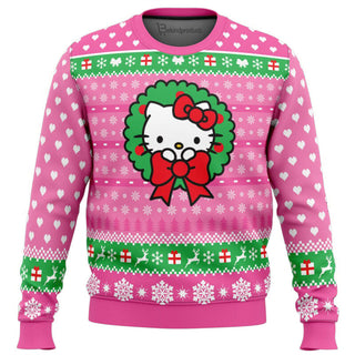 Cute Christmas Hello Kitty Ugly Christmas Sweater For Men & Women Christmas Gift Sweater BH309