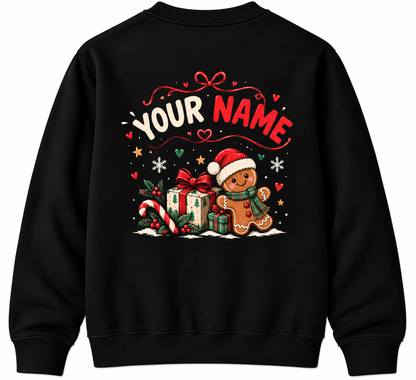 Personalized Custom Christmas Please Cute Gingerbread Man Teacher Holiday Sweatshirt