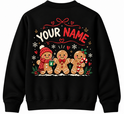 Personalized Custom Happy To See Your Face Cute Gingerbread Squad Teacher Christmas Sweatshirt