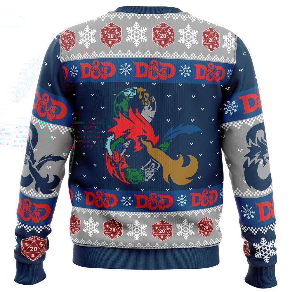 D-20 Dungeons & Dragons Ugly Christmas Sweater