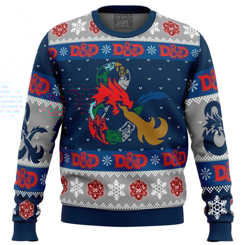 D-20 Dungeons & Dragons Ugly Christmas Sweater