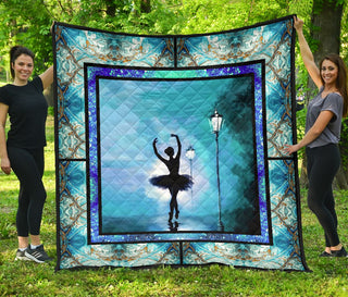 Ballet Dance Paint Art Quilt Full Print Soft Material Multiple Size - Best Gift For Ballet Dancer